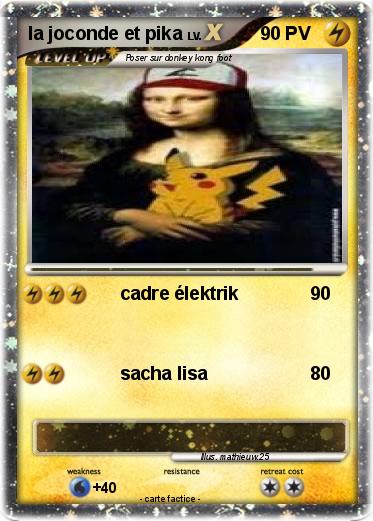 Pokemon la joconde et pika