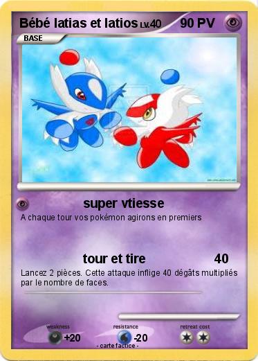 Pokemon Bébé latias et latios