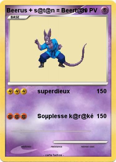 Pokemon Beerus + s@t@n = Beert@n