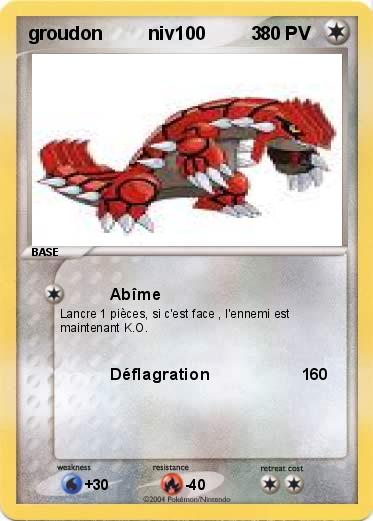 Pokemon groudon         niv100         3 