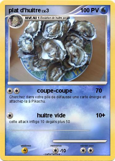 Pokemon plat d'huitre
