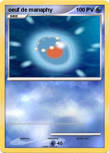 Pokemon oeuf de manaphy