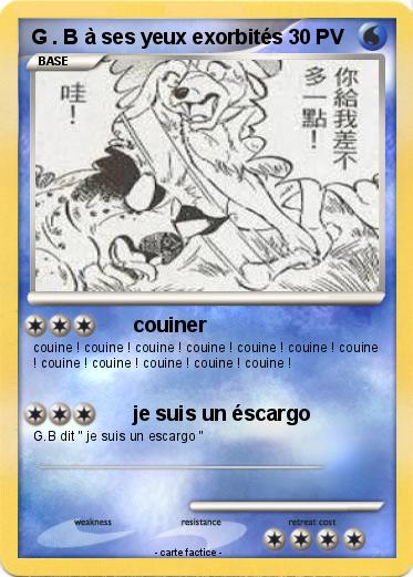 Pokemon G . B à ses yeux exorbités