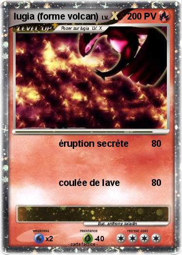 Pokemon lugia (forme volcan)