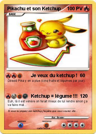 Pokemon Pikachu et son Ketchup