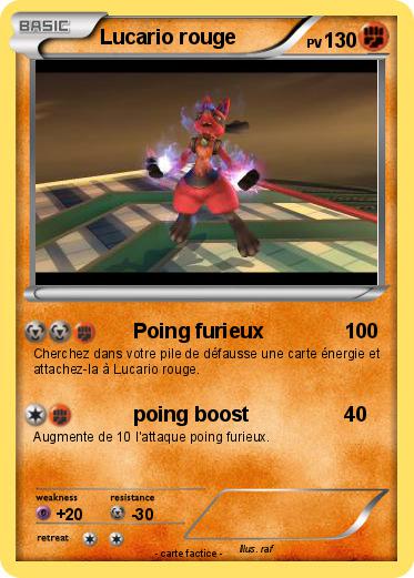 Pokemon Lucario rouge