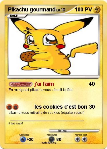 Pokemon Pikachu gourmand