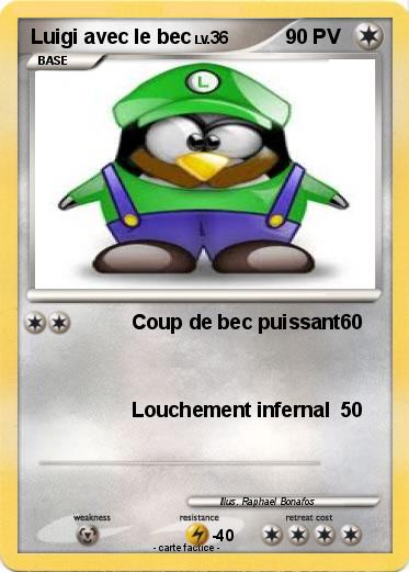 Pokemon Luigi avec le bec
