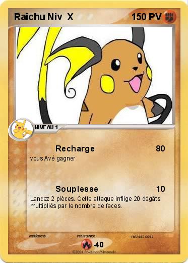 Pokemon Raichu Niv  X