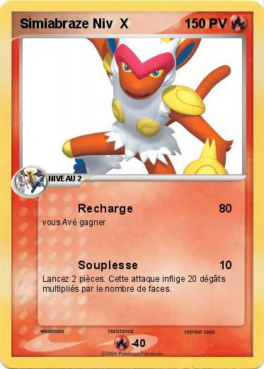 Pokemon Simiabraze Niv  X