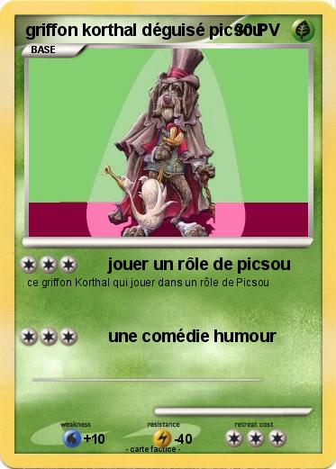 Pokemon griffon korthal déguisé picsou
