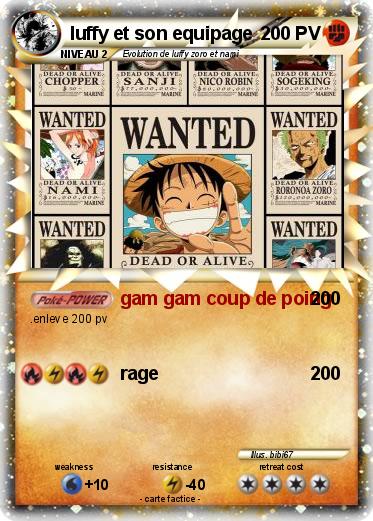 Pokemon luffy et son equipage