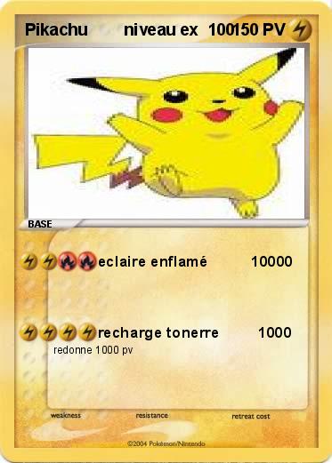 Pokemon Pikachu        niveau ex  100