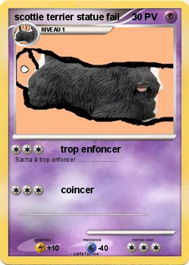 Pokemon scottie terrier statue fail