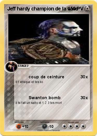 Pokemon Jeff hardy champion de la wwe