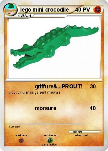Pokemon lego mini crocodile