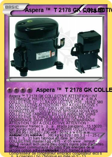 Pokemon Aspera ™  T 2178 GK COLLECTIVE Pokemon Aspera ™  T 2178 GK COLLECTIVE