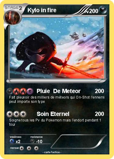 Pokemon Kylo in fire