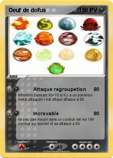 Pokemon Oeuf de dofus 