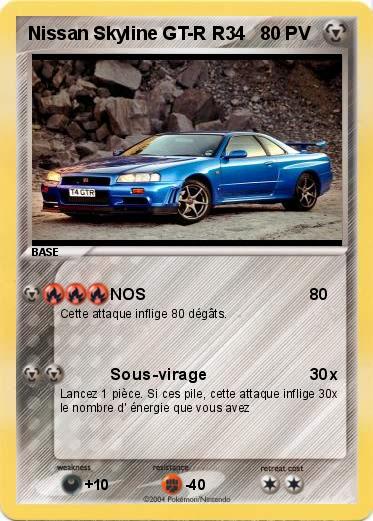 Pokemon Nissan Skyline GT-R R34