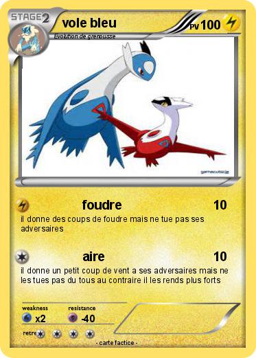 Pokemon vole bleu