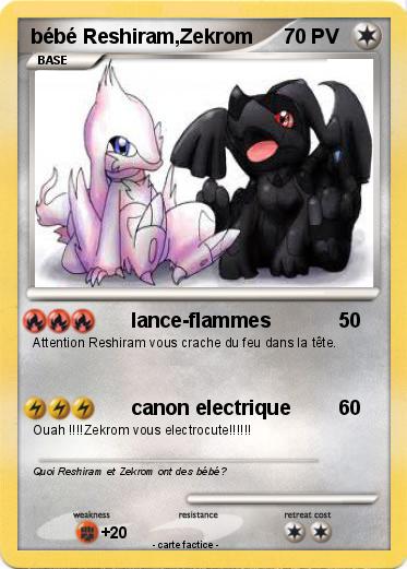 Pokemon bébé Reshiram,Zekrom