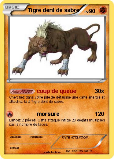 Pokemon Tigre dent de sabre