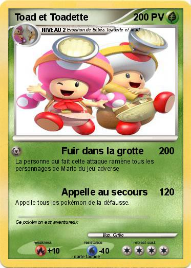 Pokemon Toad et Toadette