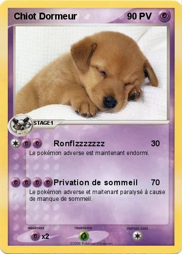 Pokemon Chiot Dormeur