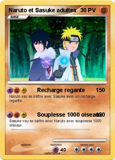 Pokemon Naruto et Sasuke adultes