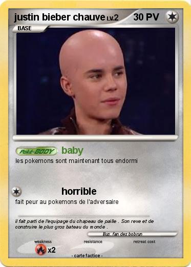 Pokemon justin bieber chauve