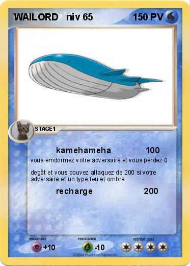 Pokemon WAILORD   niv 65                     