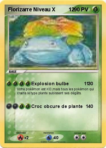 Pokemon Florizarre Niveau X         12