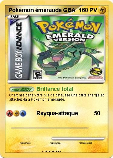 Pokemon Pokémon émeraude GBA