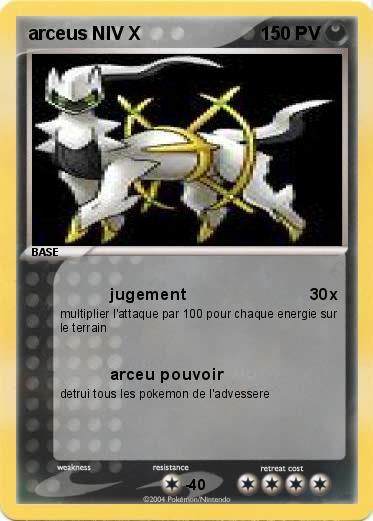Pokemon arceus NIV X