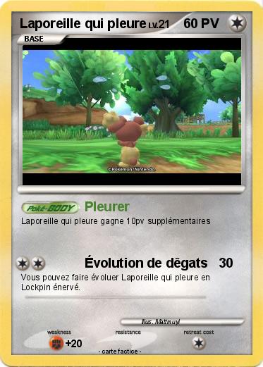 Pokemon Laporeille qui pleure