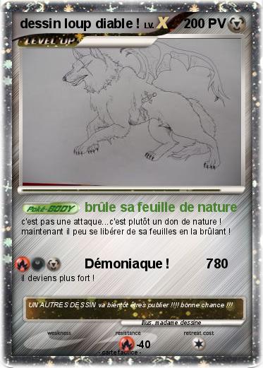 Pokemon dessin loup diable !
