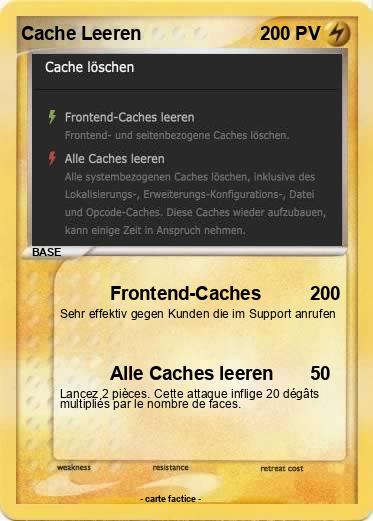 Pokemon Cache Leeren