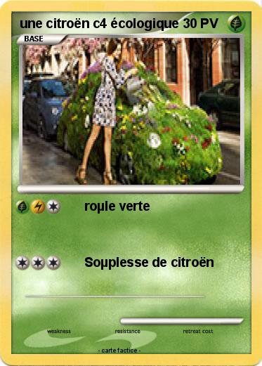 Pokemon une citroën c4 écologique