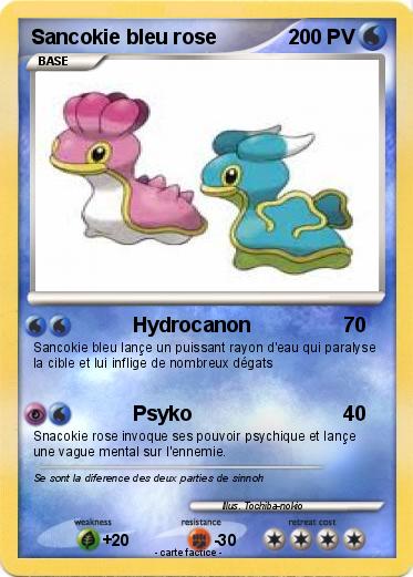 Pokemon Sancokie bleu rose