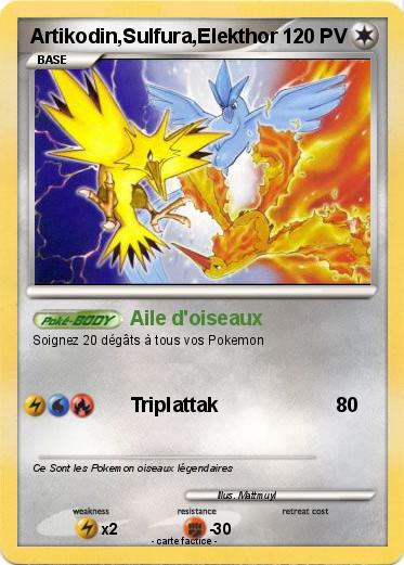 Pokemon Artikodin,Sulfura,Elekthor