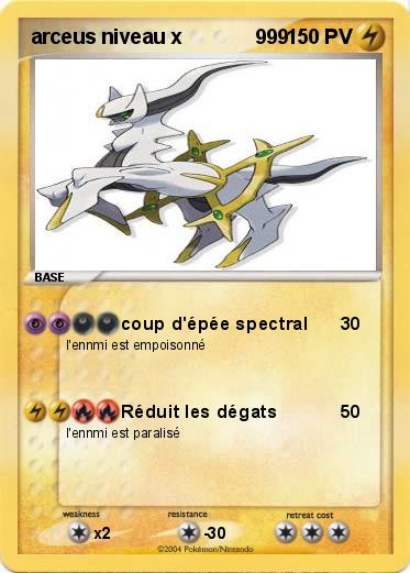 Pokemon arceus niveau x             999