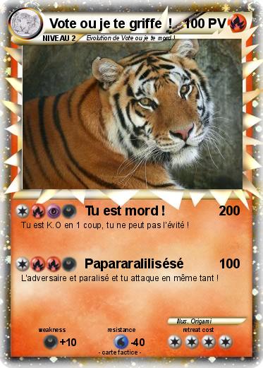 Pokemon Vote ou je te griffe  !