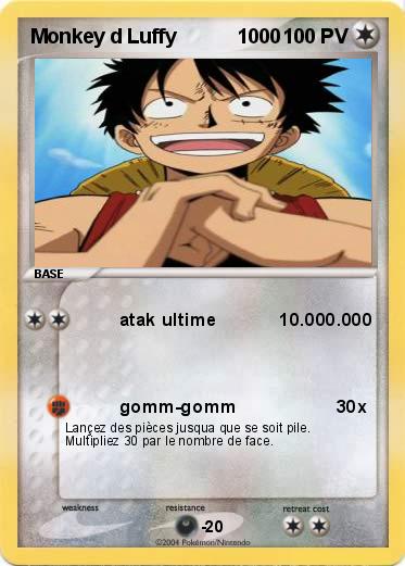Pokemon Monkey d Luffy           1000