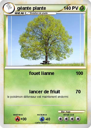 Pokemon géante plante