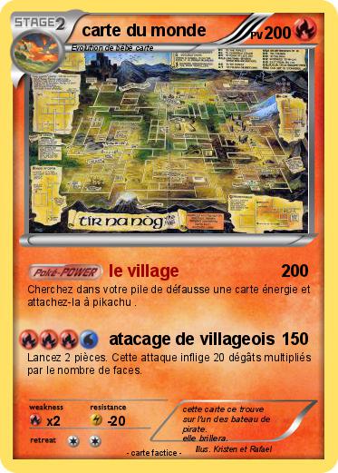 Pokemon carte du monde