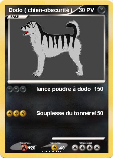 Pokemon Dodo ( chien-obscurité )