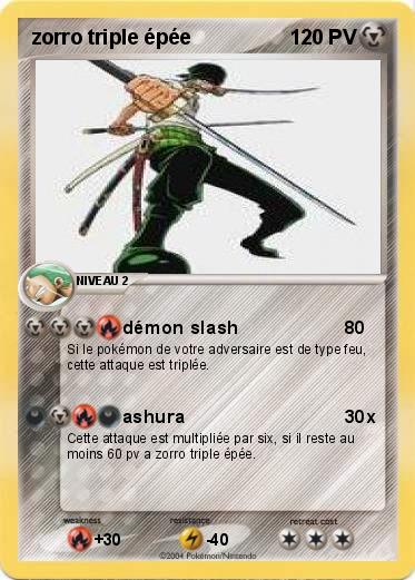 Pokemon zorro triple épée