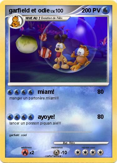 Pokemon garfield et odie