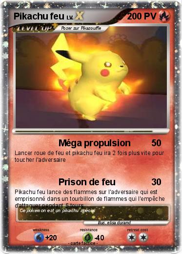 Pokemon Pikachu feu